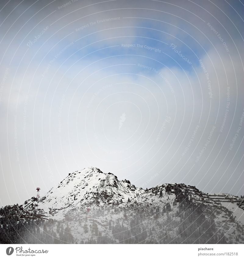 Nr. 160.000 / Bad Gastein is fein Farbfoto Außenaufnahme Tag Starke Tiefenschärfe Panorama (Aussicht) Himmel Wolken Winter Nebel Schnee Alpen Berge u. Gebirge