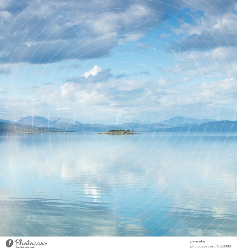 himmelreich auf erden Glück Landschaft Urelemente Luft Wasser Himmel Wolken Schönes Wetter Fjord exotisch fantastisch frei Unendlichkeit blau Hoffnung Glaube