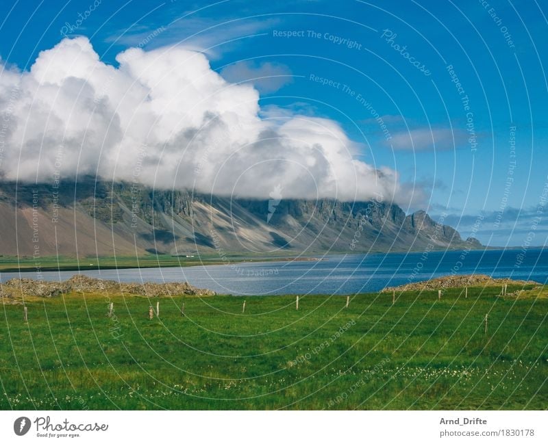 Island - Küste Ferien & Urlaub & Reisen Tourismus Ausflug Abenteuer Ferne Freiheit Berge u. Gebirge Natur Landschaft Wasser Himmel Wolken Frühling Sommer Wetter