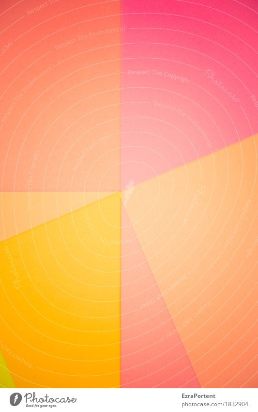 I |/\|\/- F elegant Stil Design Dekoration & Verzierung Kunst Papier Zeichen Linie ästhetisch Fröhlichkeit hell schön mehrfarbig gelb orange rosa rot Farbe