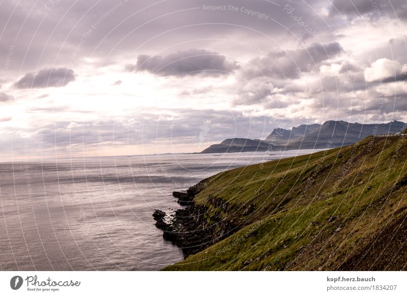 Perspektivwechsel Natur Landschaft Himmel Fjord Island Unendlichkeit ruhig träumen Sehnsucht Fernweh Einsamkeit einzigartig Endzeitstimmung Frieden Glück