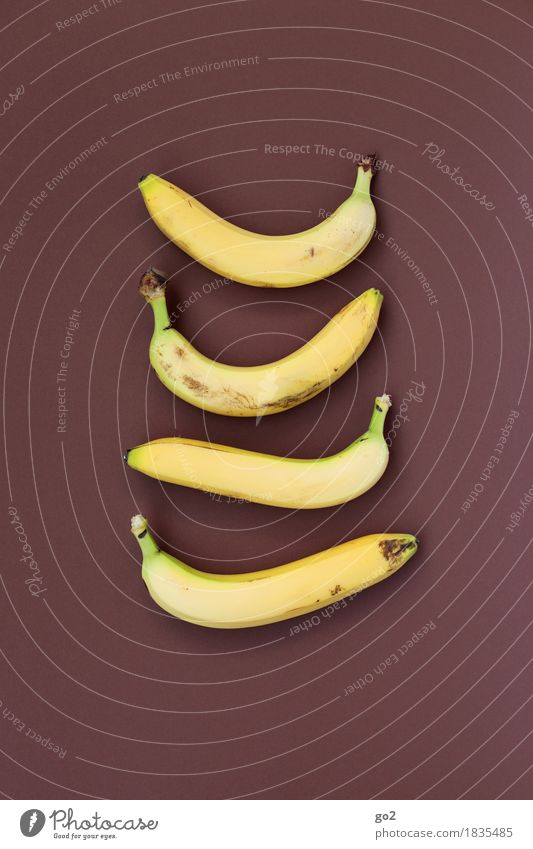Bananen Lebensmittel Frucht Ernährung Essen Bioprodukte Vegetarische Ernährung Diät Fasten Gesunde Ernährung Gesundheit lecker braun gelb 4 Farbfoto