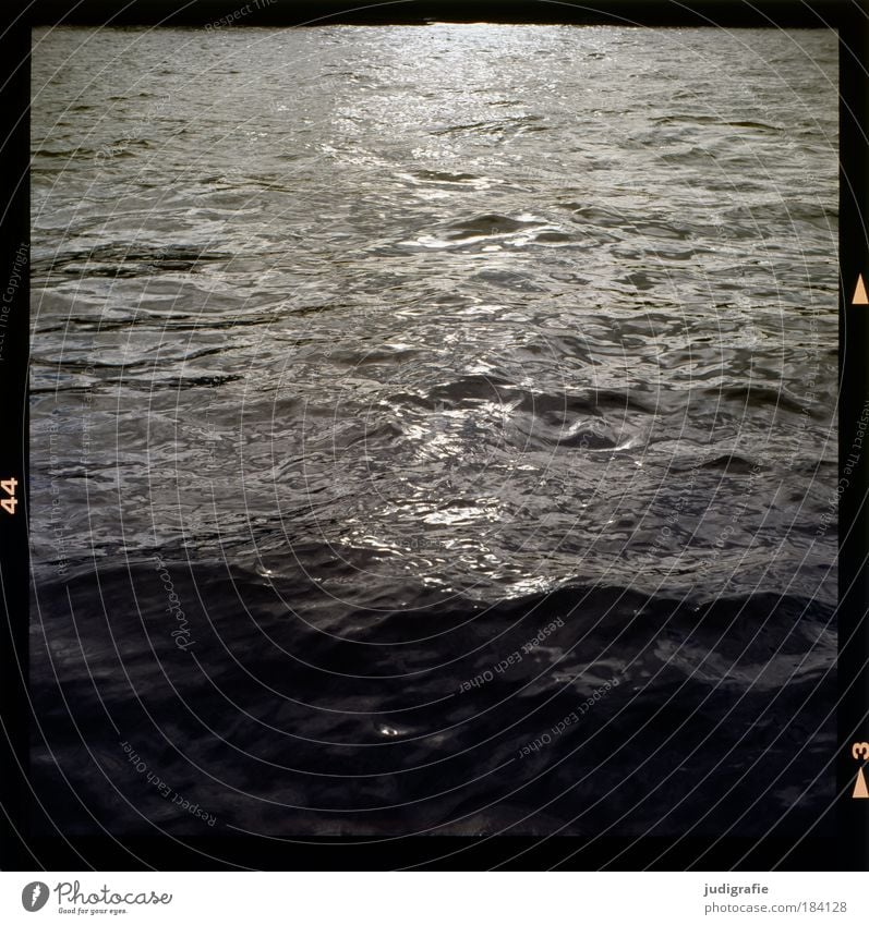 Hamburg Farbfoto Außenaufnahme Strukturen & Formen Tag Wasser Küste Fluss Schifffahrt leuchten dunkel glänzend Bewegung Glanzlicht Wasseroberfläche Licht