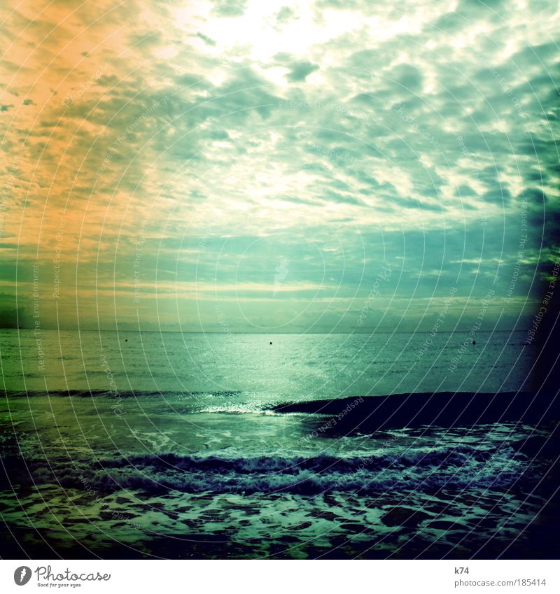 marbella Landschaft Urelemente Wasser Himmel Horizont Sonnenlicht Wetter Wellen Küste Strand Nordsee Ostsee Meer frei glänzend groß Ferne Farbfoto