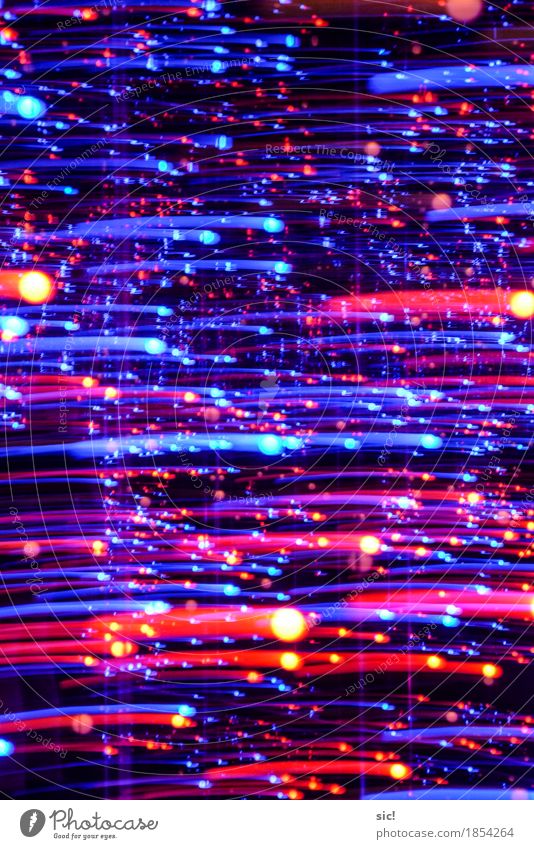 Schnuppen Party Dekoration & Verzierung Linie Streifen Punkt Schweif glänzend leuchten ästhetisch blau mehrfarbig rot Begeisterung Euphorie Neugier Überraschung
