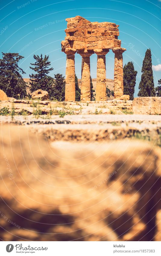 Tal der Tempel in Agrigent, Sizilien, Italien Ferien & Urlaub & Reisen Tourismus Museum Landschaft Ruine Architektur Stein alt historisch Religion & Glaube