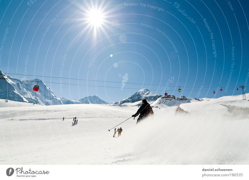 Selbstbildnis mit Jungfrau und Sonne Freizeit & Hobby Ferien & Urlaub & Reisen Tourismus Winter Schnee Winterurlaub Berge u. Gebirge Sport Wintersport Skifahren