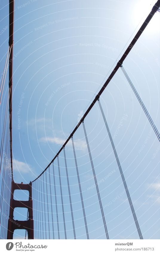 Big Red. Brücke ästhetisch Zufriedenheit Stress Symmetrie Golden Gate Bridge rot Stahlkonstruktion USA Kalifornien San Francisco Brückenpfeiler