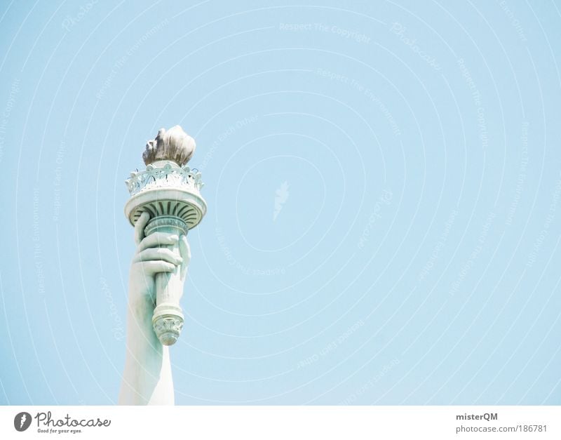 Eine Kugel Eis bitte. Himmel Zeichen ästhetisch Freiheit Freiheitsstatue USA Amerika Blauer Himmel Symbolismus Ferien & Urlaub & Reisen New York City Fernweh