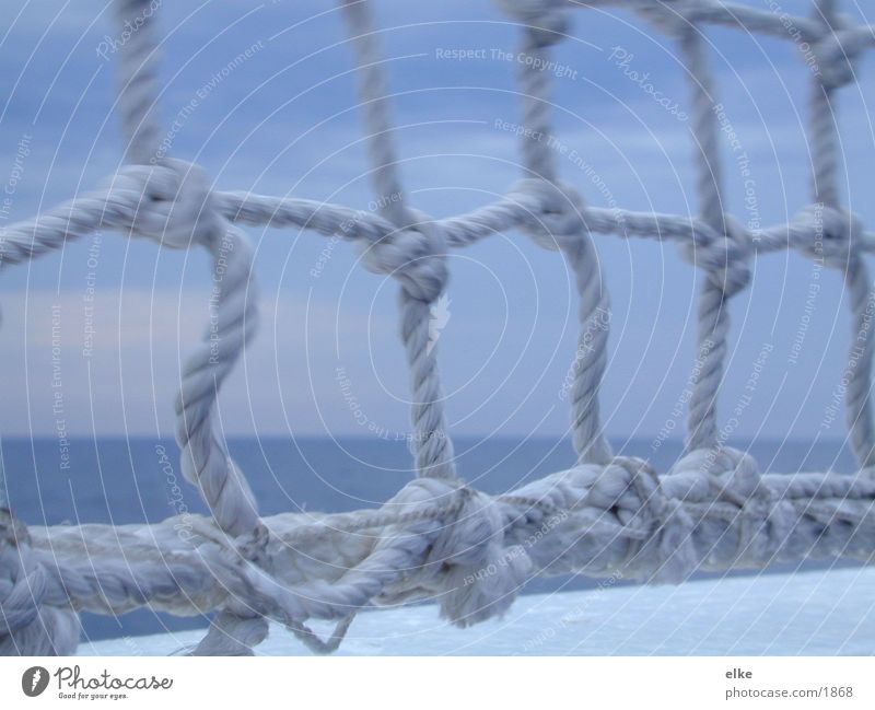 knotenpunkt Wasserfahrzeug Meer Schifffahrt Knoten Seil Aussicht blau