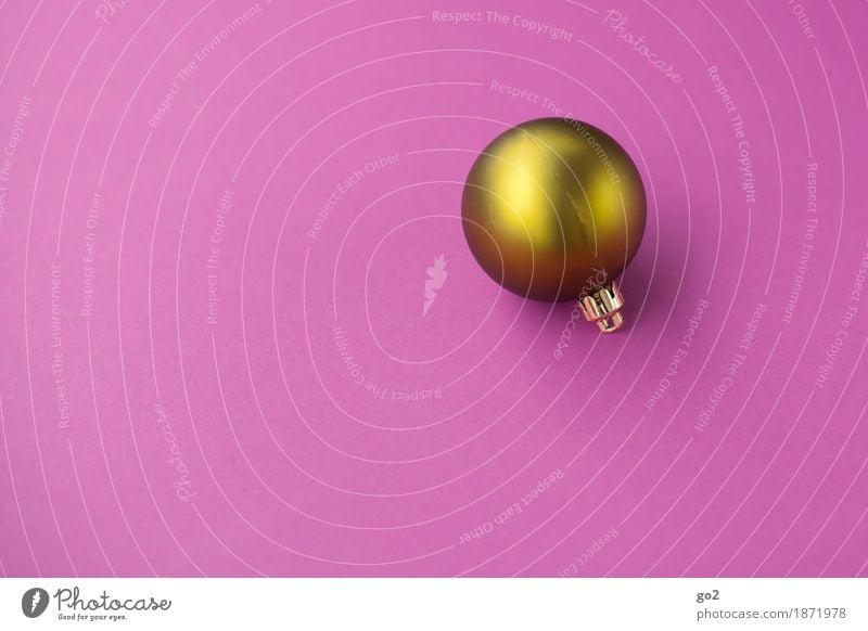 Gelb auf Lila Weihnachten & Advent Dekoration & Verzierung Kitsch Krimskrams Kugel ästhetisch rund gelb violett Vorfreude Weihnachtsdekoration