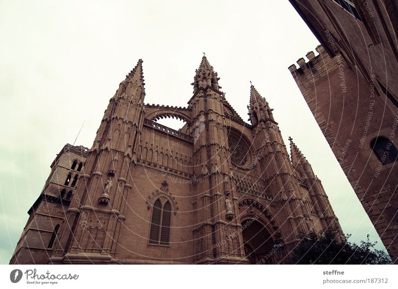 kathedralenspitze Palma de Mallorca Spanien Hauptstadt Altstadt Kirche Dom Sehenswürdigkeit Wahrzeichen Kathedrale La Seu Religion & Glaube Farbfoto