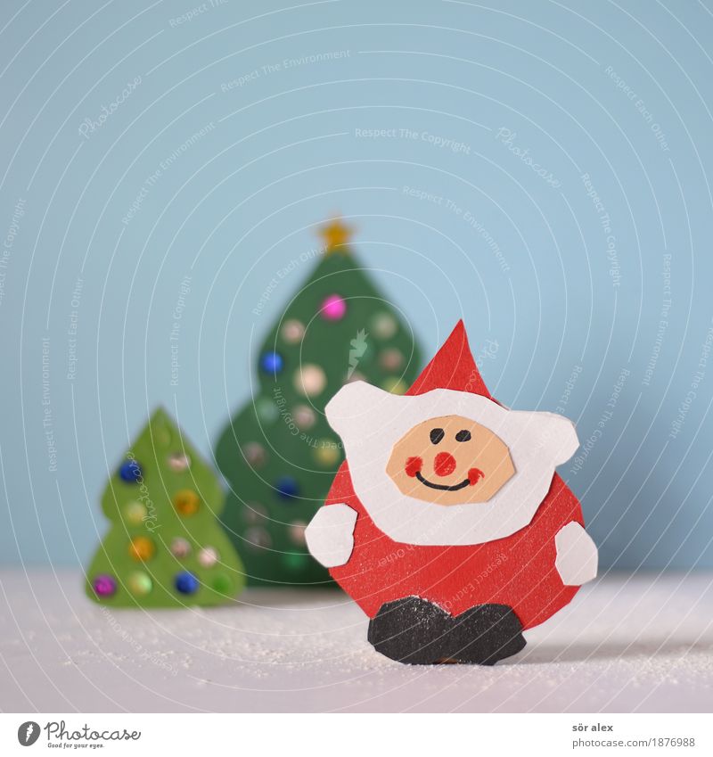 schöne Weihnachten Feste & Feiern Weihnachten & Advent blau grün rot Freude Fröhlichkeit Zufriedenheit Lebensfreude Vorfreude Optimismus Weihnachtsmann
