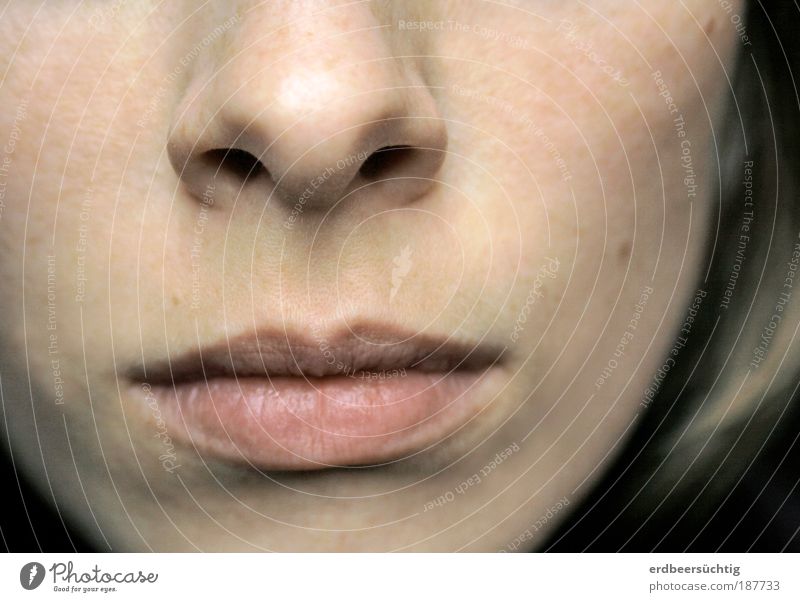 stillschweigen Haut Gesicht feminin Junge Frau Jugendliche Paar Kopf Haare & Frisuren Mund Lippen 18-30 Jahre Erwachsene Denken Kommunizieren Gefühle Stimmung