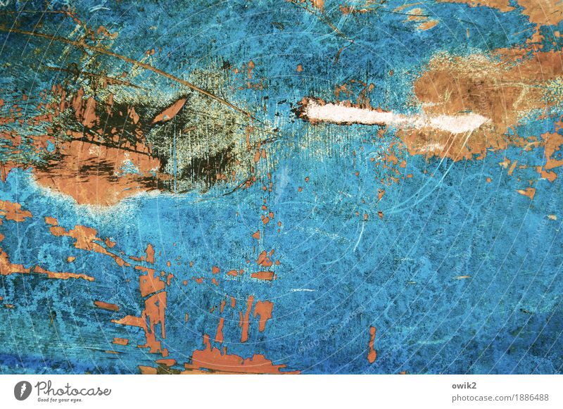 Aggression Kunst Kunstwerk Gemälde Subkultur Kunststoff verrückt wild blau orange türkis weiß Wut Ärger gereizt Feindseligkeit Frustration Verbitterung trotzig