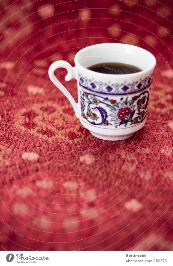 Kaffeesatz Lebensmittel Kaffeetrinken Getränk Heißgetränk Espresso Kaffeetasse Geschirr Tasse Stil Design Dekoration & Verzierung Ornament heiß lecker schön rot