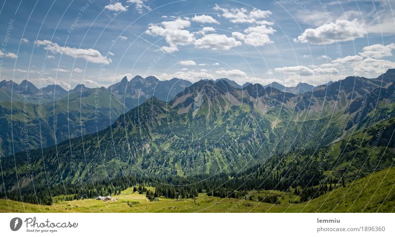 Berglandschaft in den österreichischen Alpen Ferien & Urlaub & Reisen Tourismus Ausflug Berge u. Gebirge wandern Klettern Bergsteigen Umwelt Natur Landschaft