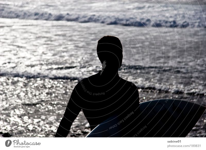 Surfer Ferne Freiheit Sommer Strand Meer Insel Wellen Sport Wassersport Segeln tauchen Mensch maskulin Mann Erwachsene 1 18-30 Jahre Jugendliche Wind Küste