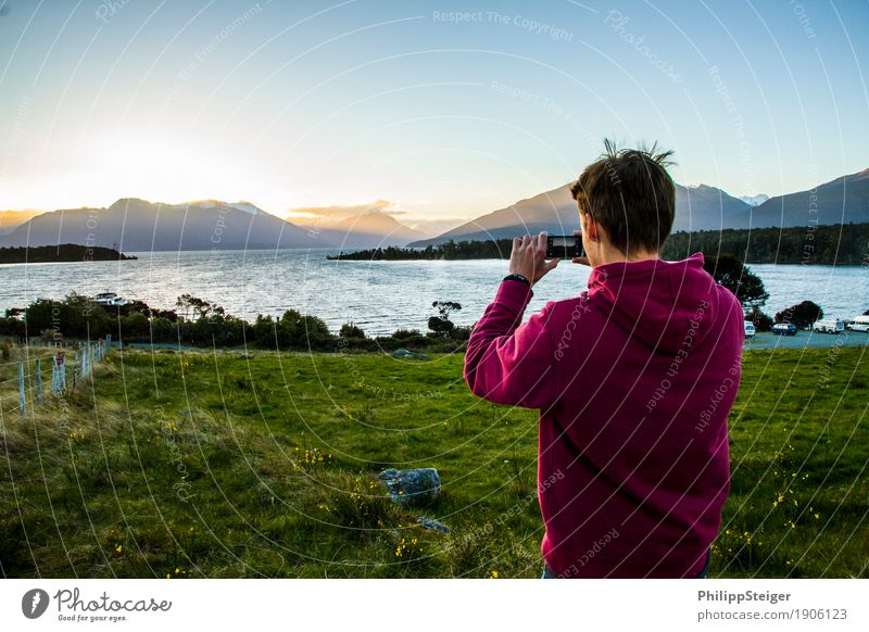 Neuseeland entdecken Ferien & Urlaub & Reisen Tourismus Abenteuer Ferne Freiheit Mensch maskulin Junger Mann Jugendliche Leben 1 18-30 Jahre Erwachsene Natur
