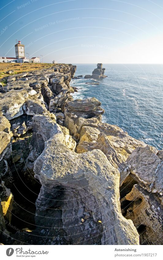 #800 - Portugiesische Küste Umwelt Natur Landschaft Pflanze Luft Himmel Wolkenloser Himmel Horizont Sommer Wetter Schönes Wetter Felsen Meer Atlantik Peniche