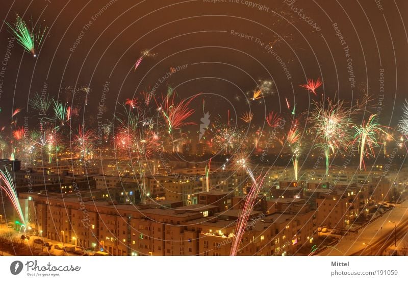 Fireworks Silvester u. Neujahr Feuerwerk Himmel Berlin Deutschland Hauptstadt Stimmung Außenaufnahme Nacht