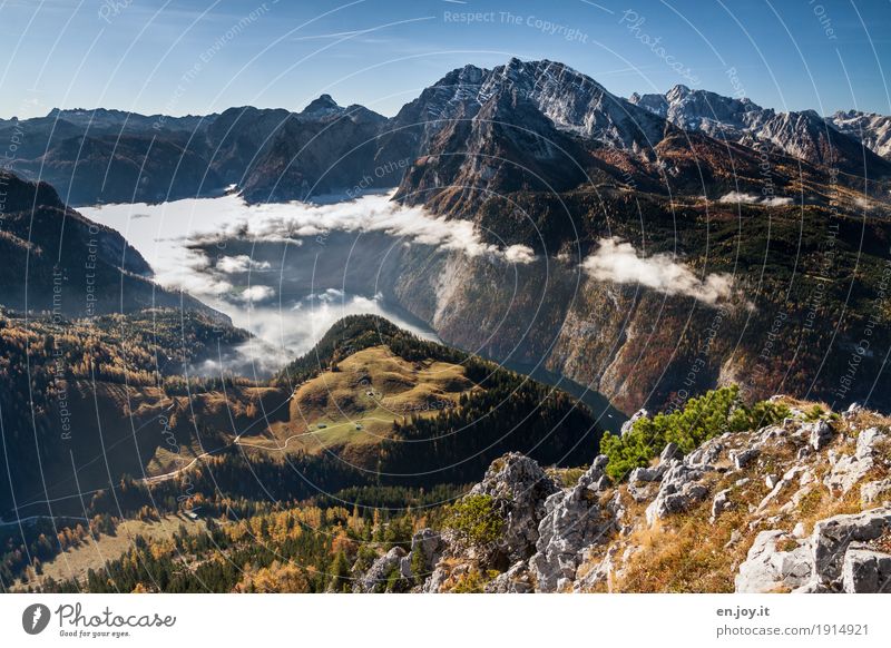 aufgelöst Ferien & Urlaub & Reisen Tourismus Ausflug Abenteuer Ferne Freiheit Berge u. Gebirge wandern Natur Landschaft Wolken Herbst Klima Nebel Felsen Alpen