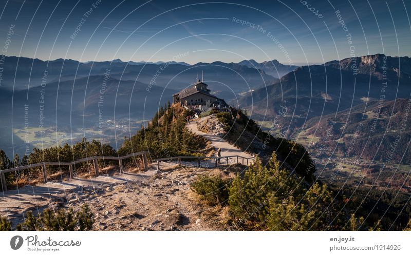 Eagle's Nest Ferien & Urlaub & Reisen Tourismus Ausflug Abenteuer Ferne Berge u. Gebirge wandern Natur Landschaft Himmel Horizont Alpen Berchtesgaden