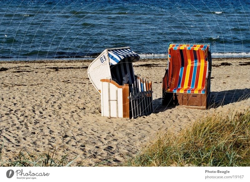 Strandkorb-Idylle_02 Meer Ferien & Urlaub & Reisen Europa Ostsee Wasser Sand sea seaside ocean wave waves beach chair beach chairs holiday holidays vacation