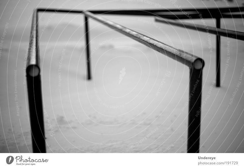 Schneeschläuche Meer Winter Park Coolness grau schwarz kalt Andriy Jeroschewytsch Odessa Linie Tube Geometrie Schwarzweißfoto Außenaufnahme Strukturen & Formen