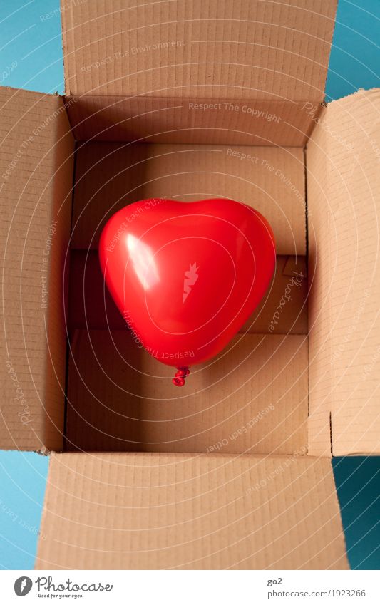Herz Gesundheit Leben Feste & Feiern Valentinstag Muttertag Hochzeit Geburtstag Verpackung Kasten Luftballon Karton Zeichen positiv rot Gefühle Glück