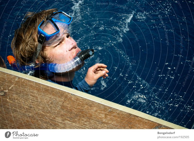 20 000 Meilen unter dem Meer exotisch Freizeit & Hobby Sommer Sommerurlaub Wellen Wassersport tauchen Mensch maskulin Gesicht 1 Wassertropfen Schönes Wetter