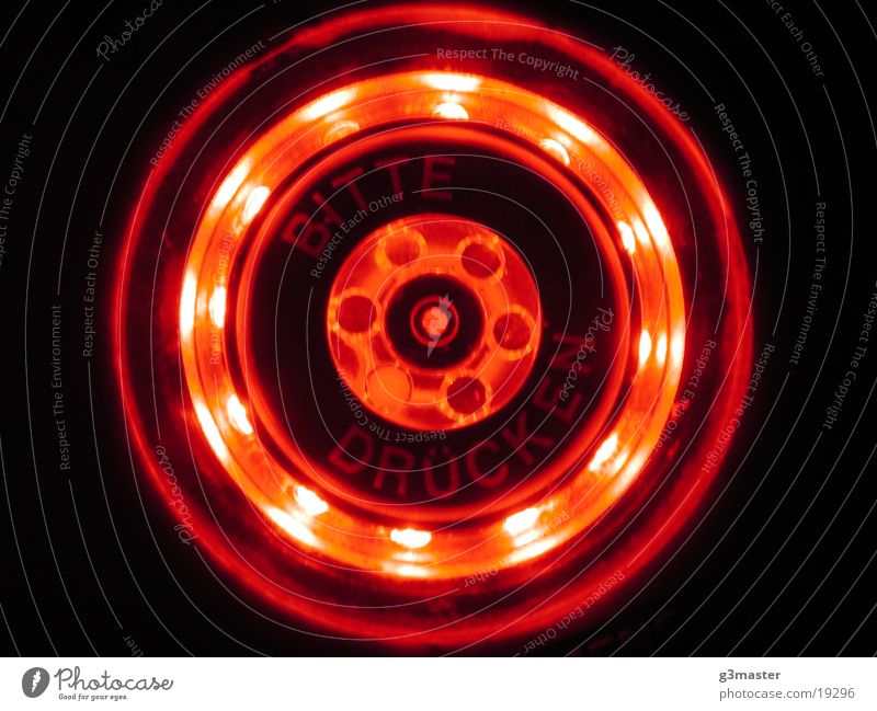 Drück Mich! rot Türöffner Ampel drücken Elektrisches Gerät Technik & Technologie Kreis LED´s Sensor