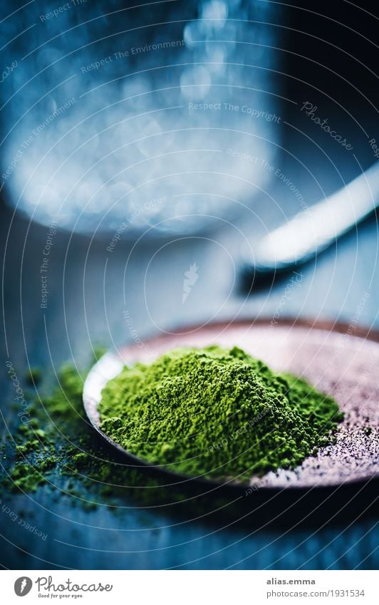 Matcha Tea matcha Tee grün Grüner Tee Getränk Pulver superfood Gesundheit Gesunde Ernährung Makroaufnahme Unschärfe trinken getrocknet genießen Tradition