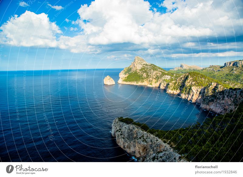 Cap Formentor, Palma de Mallorca Ferien & Urlaub & Reisen Tourismus Sommer Sonne Meer Insel Natur Landschaft Pflanze Wasser Himmel Wolken Klima wandern blau