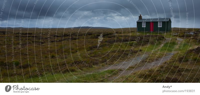 Einsamkeit Ferien & Urlaub & Reisen Ferne Insel Schottland isle of Lewis Natur Landschaft Himmel Wolken Horizont schlechtes Wetter Regen Pflanze Gras Moor Sumpf