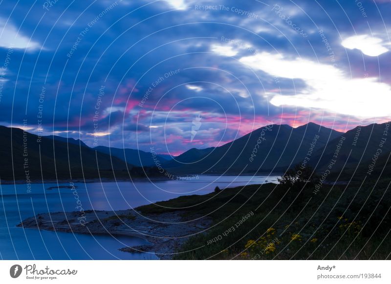 Dämmerung im Nirgendwo Ferien & Urlaub & Reisen Tourismus Ferne Expedition Schottland Highlands Natur Landschaft Pflanze Wasser Himmel Wolken Sonnenaufgang