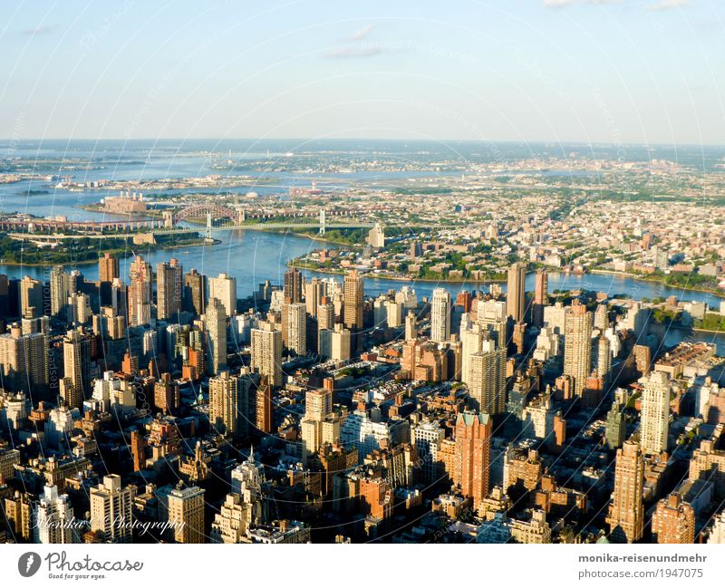 New York aus der Vogelperspektive Ferien & Urlaub & Reisen Städtereise Kultur Landschaft Schönes Wetter New York City USA Amerika Stadt Skyline Haus