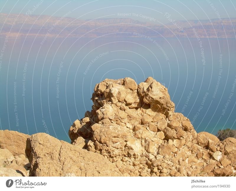 The Rock Natur Landschaft Wasser Berge u. Gebirge Gipfel Meer Totes Meer Wüste Negev natürlich entdecken mehrfarbig Außenaufnahme Menschenleer Tag