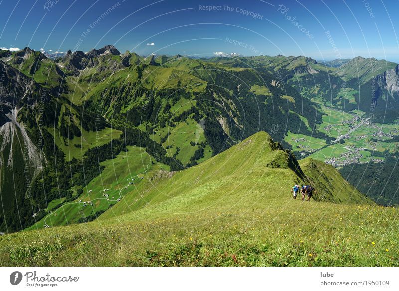 Blick von der Üntschenspitze Ferien & Urlaub & Reisen Tourismus Ausflug Abenteuer Ferne Freiheit Sommer Sommerurlaub Berge u. Gebirge wandern Klettern