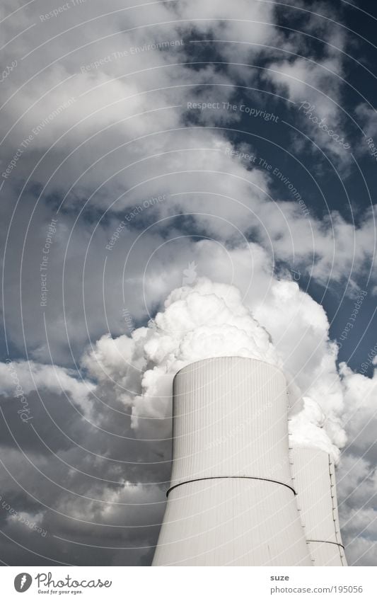 Dampfbad Fabrik Wirtschaft Industrie Energiewirtschaft Erneuerbare Energie Kernkraftwerk Kohlekraftwerk Energiekrise Umwelt Urelemente Luft Himmel Wolken Klima