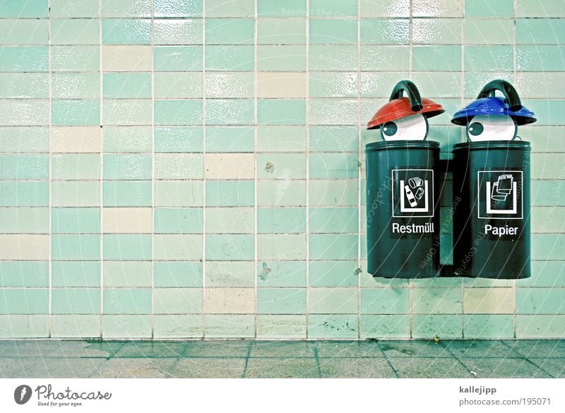 fernsehprogramm Auge 1 Mensch Kultur Kunst skurril Comic Comicfigur Restmüll Müll Müllbehälter Müllabfuhr Papier Recycling Blick Versteck Augenbraue augenlied