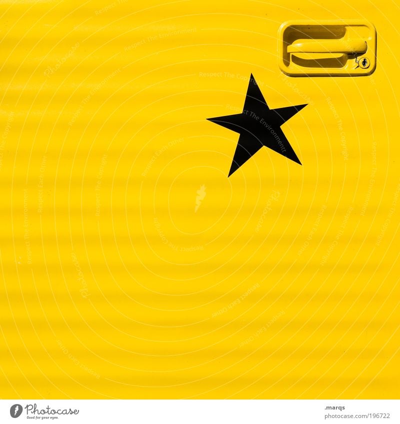 Sternenkreuzer Lifestyle Stil Design Ausflug Verkehr Verkehrsmittel Personenverkehr Autofahren PKW Metall Zeichen Stern (Symbol) Coolness trendy verrückt gelb