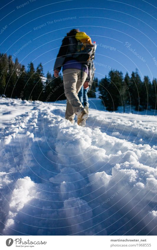 Schneewandern an der Lacherspitz Freude sportlich Fitness Freizeit & Hobby Winter Berge u. Gebirge Wintersport Skier Snowboard Mensch Junge Frau Jugendliche 1