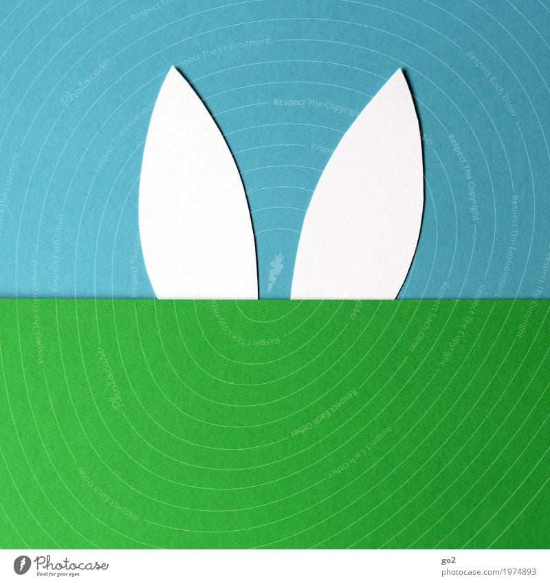 Ostern Basteln Himmel Frühling Wiese Tier Hase & Kaninchen Ohr 1 Dekoration & Verzierung Papier Zeichen ästhetisch einfach Fröhlichkeit lustig Neugier niedlich