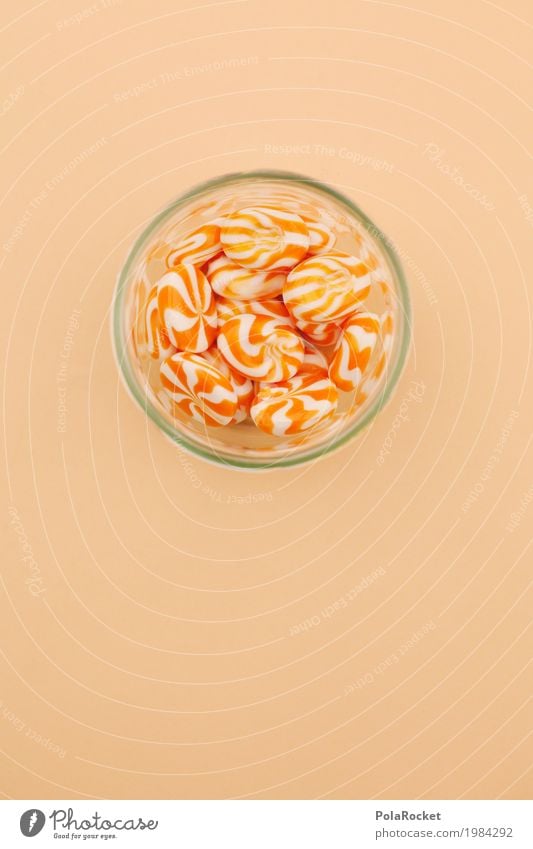 #A# Bonbons Kunst ästhetisch kallorien Süßwaren Essen ungesund beige Süßwarengeschäft viele lecker orange lutschen Glas rund Farbfoto mehrfarbig Innenaufnahme