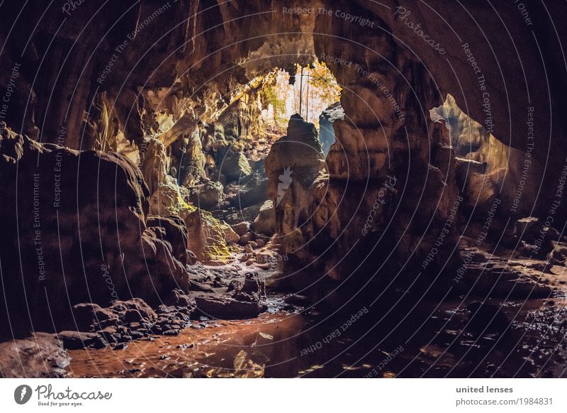 FF# Höhlenlicht Kunst ästhetisch Berge u. Gebirge Höhlendörfer Abenteuer unterirdisch Thailand Reisefotografie reisend Stein ausgehöhlt Farbfoto Gedeckte Farben