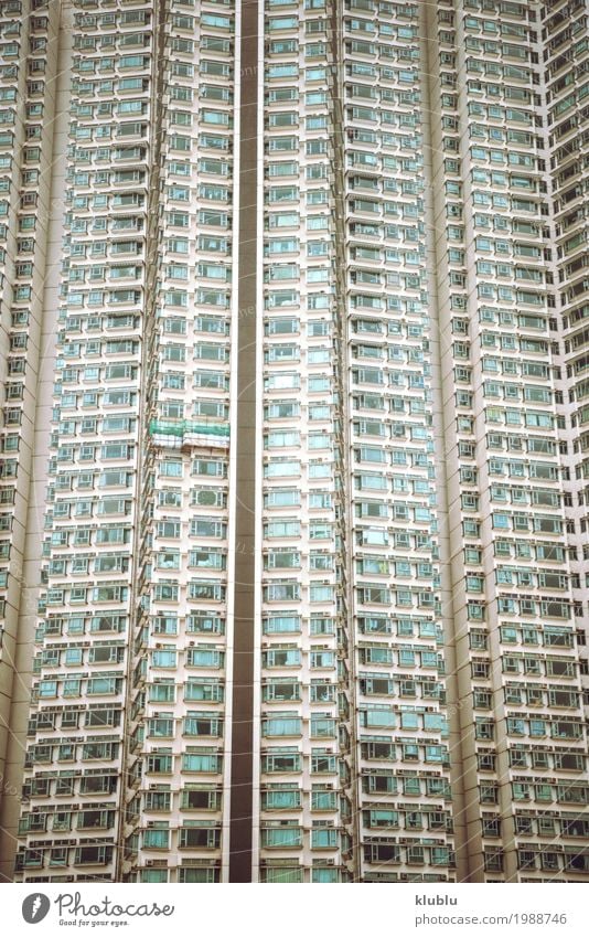 Große flache Schachtel in Hong Kong, China Leben Ferien & Urlaub & Reisen Tourismus Ausflug Wohnung Haus Kultur Landschaft Gebäude Architektur Fassade Straße