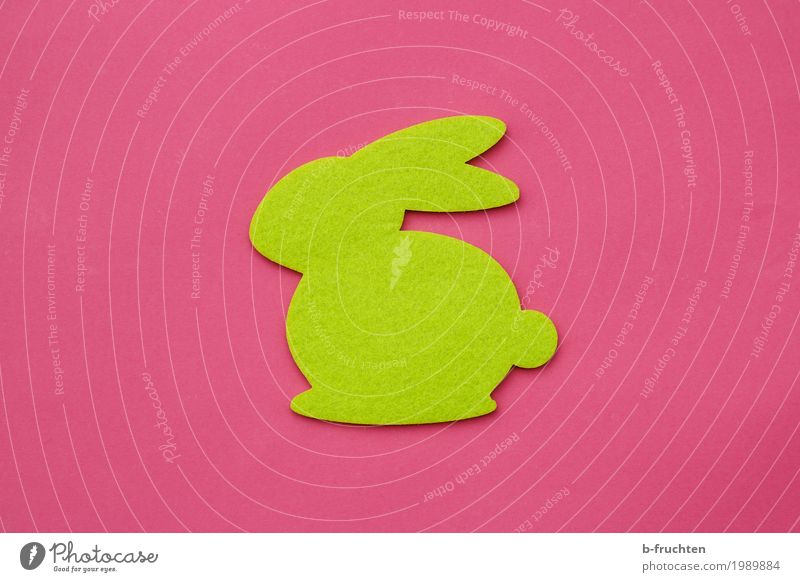 Osterhäschen Feste & Feiern Karneval Ostern Jahrmarkt Papier grün rosa Filz Hase & Kaninchen Osterhase Basteln Freude Religion & Glaube spaßig Einsamkeit