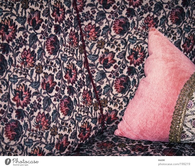 Musterung Stil Design Wohnung Dekoration & Verzierung Möbel Sofa Sammlerstück alt rosa Vergangenheit Stickereien Kostbarkeit Kissen Samt Barock altmodisch