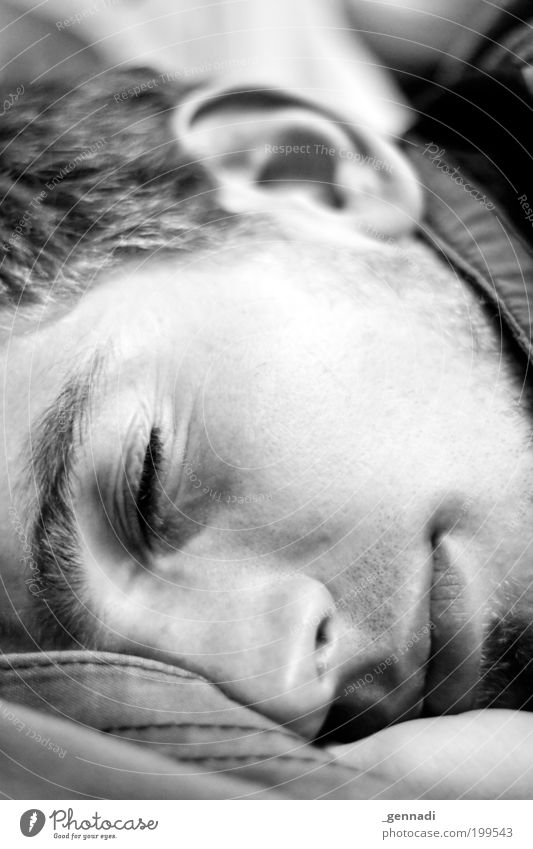 Mr. Sandman Mensch maskulin Junger Mann Jugendliche Erwachsene Haut Kopf Gesicht Auge Ohr Nase Mund Lippen Bart 1 18-30 Jahre Lächeln liegen schlafen träumen